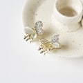 Miniatyrbillede 3 af 6: Elegant og Stilfuld Ekstravagant Butterfly Lille Hårklemme Clips Barrettes, Lavet af Opal, Rhinesten og Legering, Specielt Designet til Kvinder (2 stk)