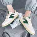 Miniatyrbild 2 av 5: Herr Sneakers Enkla Snygga Konstgjorda PU Gummi Mjuka Andningsbara Herr Casual Skor för Daglig Utomhus Beige Grön 41 Man Green 41 Male