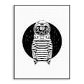 Miniatyrbillede 3 af 4: Wekity Rock Music Wall Art Lærred Trykplakat, Enkelt Mode Sort og Hvid Kunsttegning Dekor til Hjem Stue Soveværelse Kontor og Børns