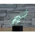 Miniatyrbillede 6 af 7: 3D Helikopter Fjernbetjening 16 Farve Natlys Illusion Akryl LED Bord Sengelampe Børneværelse Skrivebords Dekoration Fødselsdagsgaver Legetøj til Børn