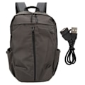 Miniatyrbild 1 av 5: Ryggsäck för män, lättviktig laptop-ryggsäck för affärsresor med USB-laddningsport för skola utomhus polyester Grey