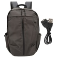 Miniatyrbilde 1 av 5: Mannsryggsekker Lett Laptop Business Reiseveske med USB-ladeport for Skole Utendørs Polyester Grey