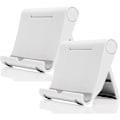 Miniatyrbillede 1 af 7: Mobiltelefonholder til skrivebord 2-pak Mobiltelefonholdere Desktop Tablet Stand, Foldbar telefonholder Universal justerbar Tablet Stand til skrivebord White 2 PCS