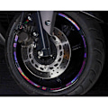 Miniatyrbild 3 av 5: Motorcykelhjuldekal är tillämplig på Kawasaki Ninja400 däckfälgdekal Elfordon N1S hjulnavdekal-L6 grön 17 tum 1,5CM