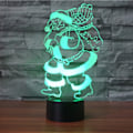 Miniatyrbillede 3 af 5: 3D Julemand Natlys Bordsklampe Optisk Illusion Lamper 7 Farveskiftende Lys LED Bordlampe Jul Hjem Kærlighed Fødselsdag Børn Børn Dekoration Legetøj Gi