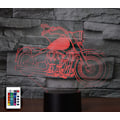 Miniatyrbilde 1 av 7: 3D Motorsykkel Fjernkontroll 16 Farger Nattlys Illusions Akryl LED Bord Nattbord Lampe Barn Soverom Skrivebord Dekor Bursdagsgaver Leke for Barn