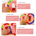 Miniatyrbillede 4 af 7: Roterende magisk bønnekube spinner Fidget stressaflastningsbold Dobbelt flip håndholdt puslespil Dekompression pædagogisk legetøj (Pink)