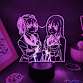 Miniatyrbillede 1 af 7: Anime Kakegurui Figur Meari Saotome Jabami Yumeko 3D LED RGB Natlys Cool Gave til Venner Lava Lampe Soveværelse Bord Dekoration, 16 Farver, med Fjernbetjening