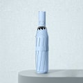 Miniatyrbillede 7 af 8: Bærbar Rejse Paraply - Vindtæt, Stærk og Kompakt Paraply til Vind og Regn Blue Regular