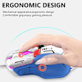 Miniatyrbild 3 av 7: Ergonomisk Spelmus - Anpassningsbar, Bekväm och Precisionsdriven, Trådad RGB-Spelmus med 10 Programmerbara Knappar White
