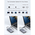 Miniatyrbillede 4 af 8: Triple Display USB Hub Dual Monitor, Dockingstation Kompatibel med MacBook M1 Dell HP Lenovo(2HDMI VGA SD TF Kortlæser Ethernet Lyd 2USB 3.0)