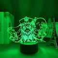 Miniatyrbild 4 av 7: Anime 3D-lampa Genshin Impact Spelfigur HuTao LED Illusion Nattlampa Födelsedagsfest Rum Bordlampa Färgglad Dekoration med Fjärrkontroll