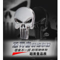 Pikkukuva 1 / 7: 3D-pääkallo Punisher -ajoneuvon tarra, metallinen tarra, moottoripyörä, 2 kpl, vedenpitävä koriste autoihin, kuorma-autoihin, moottoripyöriin, ajoneuvoihin - hopea