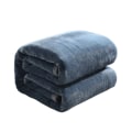 Miniatyrbillede 1 af 2: Blød fleece tæppe super blødt hyggeligt sengetæppe dusty blue 200*230 cm