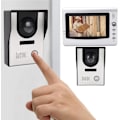 Miniatyrbillede 2 af 6: Kablet video dørtelefon system, 7 tommer LCD-skærm video dørklokke dørtelefon system med kamera, understøtter IR nattesyn, dobbeltvejs dørtelefon