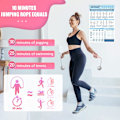 Miniatyrbillede 6 af 7: Springtov til fitness, letvægts PVC hoppetov til mænd, kvinder og voksne træning med ABS-håndtag og træningsplakat, justerbar tangle-fri træning Pink with Ball