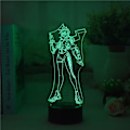Miniatyrbillede 4 af 7: Game OW Tracer, LED Natlys, 3D Illusion Lys, USB Berøring/Fjernbetjening 16 Farver, Hjemmeindretning (Sort fjernbetjening 16 farver)