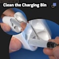 Miniatyrbilde 6 av 6: Bærbar Bluetooth-hodetelefoner Rengjøringspenn Verktøy for iPhone Airpod, Multifunksjonell Myk Mikrofiber Støvfjerningsbørstepenn, Svart