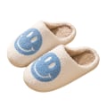 Miniatyrbild 1 av 2: Bekväma Smiley Face Plyschtofflor Mysiga Plysch Varma Slide on Hustomtofflor med Minnesskum Hem Slip-on Pälstofflor Dämpade Tofflor