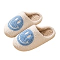 Miniatyrbilde 1 av 2: Komfortable Smiley Face Plysj Tøfler Koselig Plysj Varme Slide på Hjemmetøfler med Memory Foam Hjem Slip-on Pels Tøfler Polstrede Tøfler
