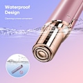 Miniatyrbilde 8 av 8: Fjerning av ansiktshår for kvinner, smertefri ansiktshårfjerner for kvinner med 2 reservehoder, USB-oppladbar, ansiktshårfjerner for overleppe Rose gold