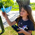 Miniatyrbillede 2 af 6: eBird Blå Due - Flyvende RC Fugle Legetøj til Børn. Indendørs/Udendørs Fjernstyret Bionisk Flappende Vinger Fuglehelikopter. USB Opladning