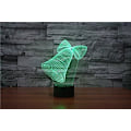 Miniatyrbillede 3 af 7: 3D Julemand Dell Fjernbetjening 16 Farve Natlys Illusion Akryl LED Bord Sengelampe Børneværelse Skrivebords Dekoration Fødselsdagsgaver Legetøj til Børn
