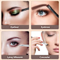 Miniatyrbilde 6 av 6: 5-delt sett med eyeliner-børster for presis sminkepåføring - Fin vinklet og ultra tynn skrå flat vinkel for profesjonelt skjønnhetskosmetikkverktøy