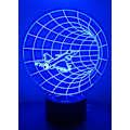 Miniatyrbillede 7 af 8: 3D Natlys LED Illusion Lampe Sengelampe Bordlampe, ATTOE 7 Farveskiftende Lys med Akryl Flad & ABS Base & USB Oplader som Hjemmedekoration