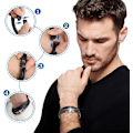 Miniatyrbillede 5 af 5: Herrearmbånd i læder, til min søn, mors armbånd, barnebarns bedstemors armbånd - mor til min søns armbånd, læderflettet armbånd