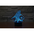 Miniatyrbillede 3 af 7: 3D Guldfisk Fjernbetjening 16 Farve Natlys Illusion Akryl LED Bord Sengelampe Børneværelse Skrivebords Dekoration Fødselsdagsgaver Legetøj til Børn