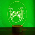 Miniatyrbilde 3 av 4: 3D Tromme nattlys bordsklampe optisk illusjon lamper 7 fargeendrende lys LED bordlampe Jul Hjem Kjærlighet Bursdag Barn Barn Dekor Leke Gave