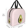 Miniatyrbillede 5 af 6: Avocado Girl Frokostboks Rejsetaske Picnic Tasker Isoleret Holdbar Indkøbspose Genanvendelige Vandtætte Tasker Til Mand Kvinde Avocado Girl One Size