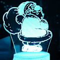 Miniatyrbillede 2 af 5: 3D Julemand Natlys Bordsklampe Optisk Illusion Lamper 16 Farveskiftende Lys LED Bordlampe Jul Hjem Kærlighed Fødselsdag Børn Legetøj Gave
