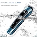 Miniatyrbilde 3 av 7: Skjeggtrimmer, Herrepleiesett med Hårtrimmere, Elektrisk Barbermaskin, Barbermaskiner for Bart, Kropp, Ansikt, Øre, Nesehårstrimmer, USB Oppladbar & LE Blue