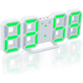 Miniatyrbild 1 av 6: Uppgraderad modern 3D-väckarklocka, LED digital skrivbordsväckarklocka för kök, sovrum, kontor, modern design 9,7 tum LED vitt nattljus dekor vägg