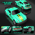Miniatyrbild 3 av 7: RC Driftbil 2.4GHz 1:20 Skala 4WD 20KM/H Hög Hastighet Fjärrstyrd Bil med LED-lampor Driftdäck 2 st Laddningsbara Batterier Leksaksbil Green