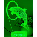 Miniatyrbild 1 av 4: 3D Delfin Fisk Nattlampa Bordsskiva Optisk Illusion Lampor 7 Färgväxlande Ljus LED Bordlampa Jul Hem Kärlek Födelsedag Barn Leksak Present
