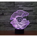Miniatyrbilde 6 av 7: 3D Shell Diamond Fjernkontroll 16 Farger Nattelykter Illusions Akryl LED Bord Nattbord Lampe Barn Soverom Skrivebord Dekor Bursdagsgaver Leke for Barn