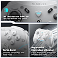 Miniatyrbilde 7 av 8: Machenike G5 Pro Trådløs Spillkontroller for Windows PC, Switch, IOS og Android, PC-kontroller Hall Effect Joystick og Trigger/Gyroskop, RGB-lys White