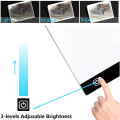 Miniatyrbillede 5 af 5: A5 Lysbord 3.5W 0.6A 3 Niveauer Lysdæmpning Touch Sensor LED Tegne Kopi Tavle LED Lyspude til Kalligrafi 2D Animation