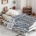 Miniatyrbillede 3 af 6: Far Gaver fra Datter/Søn Tæppe 100*150cm, Fars Fødselsdagsgave, til Far, Fødselsdagsgave til Far, Blødt Flanell Fleece Tæppe 100*150cm