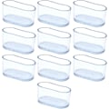Miniatyrbillede 1 af 6: 10 stk. 25 x 50 mm Gennemsigtige Ovale Gummistolebensbeskyttere, Ridsefast PVC Stolebenshætter, Møbelpolstring, Bordfod P 25*50mm