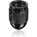 Miniatyrbild 9 av 9: Aluminium Bullet Style Bil Truck Luft Port Cover Däck Fälg Ventil Hjulstam Caps (4-pack) (Svart)