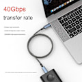Miniatyrbilde 4 av 6: USB 4-kabel, Thunderbolt 4-kabel, USB-C til USB C-kabel 1 meter, 8K@60Hz-skjerm/40 Gbps dataoverføring/240 W PD-lading