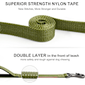 Miniatyrbilde 3 av 7: 6 FT Heavy Duty Hundekobbel med 2 komfortable polstrede håndtak, trafikkhåndtak og avansert enkel snappkrok, reflekterende gåledning for store, mellomstore og S Green6FT 6 Feet (Pack of 1)