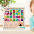 Miniatyrbilde 4 av 9: Tre ABC-bokstavsord Matchende Puslespill Læringslabyrint Leke - Montessori Utdannende Magnetisk Trepuslespillbrett Leke Ordspill for Småbarn