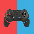 Miniatyrbillede 2 af 3: Switch-controller til Nintendo Switch, Switch Pro-controller til trådløs Switch-fjernbetjening med dobbelt vibration, Gyro-akse (rød+blå)