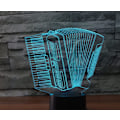 Miniatyrbilde 3 av 7: 3D Akkordeon Fjernkontroll 16 Farger Nattelysbilder Illusions Akryl LED Bord Nattbord Lampe Barn Soverom Skrivebord Dekor Bursdagsgaver Leke for Barn