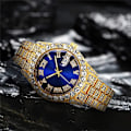 Miniatyrbillede 2 af 3: Herre Diamant Ur Mode Krystal Rhinestone Quartz Analog Ur Is Ur Armbåndsur